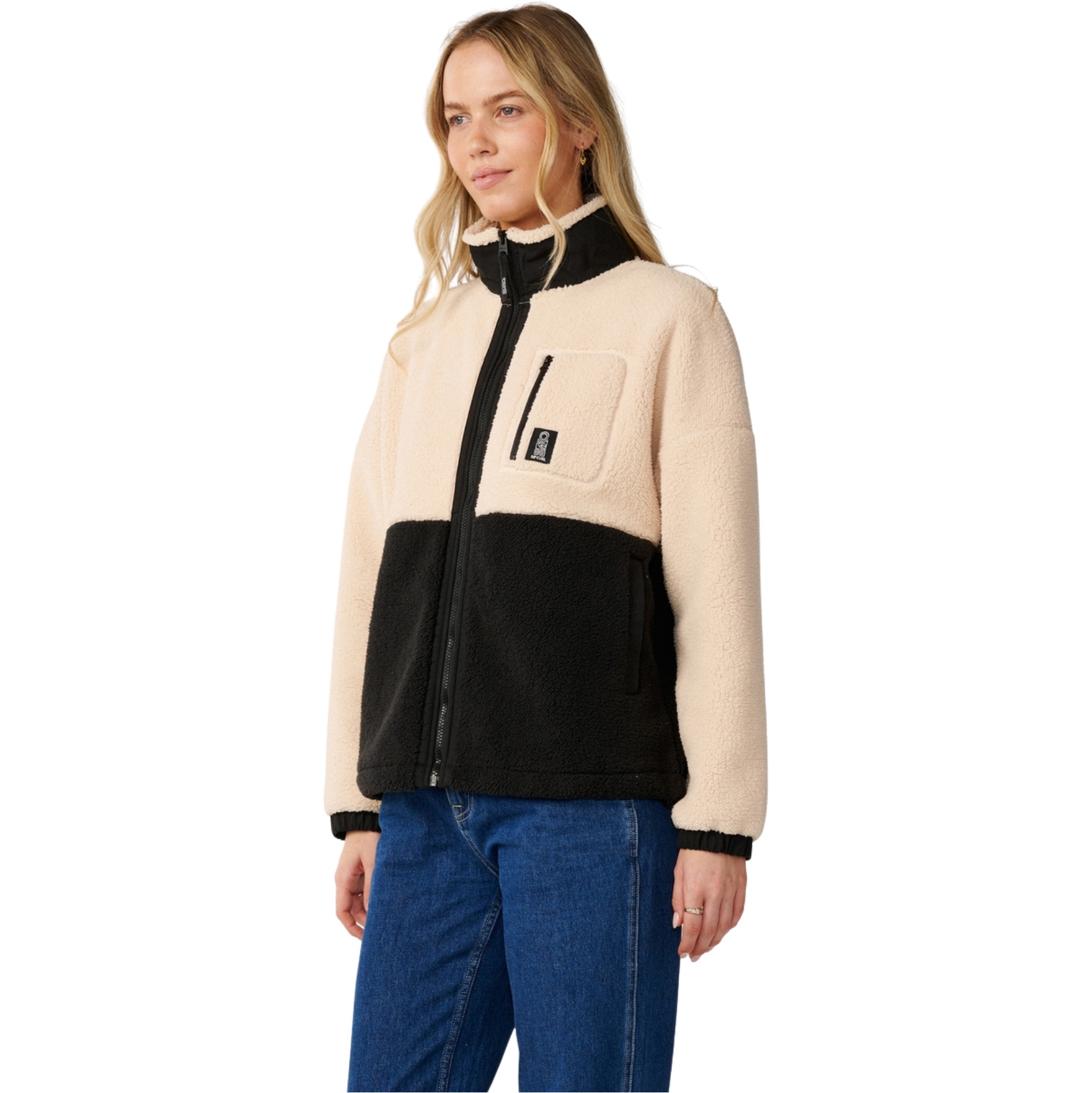 2026 Rip Curl Frauen S-Series Verbundene Polar Reißverschluss Durch Fleece 0DDWFL - Black